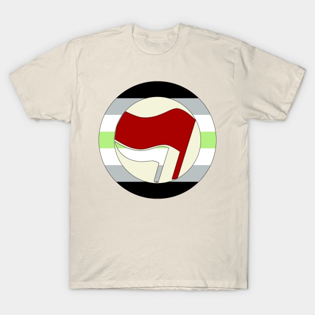 Agender Antifascist Action T-Shirt by dikleyt